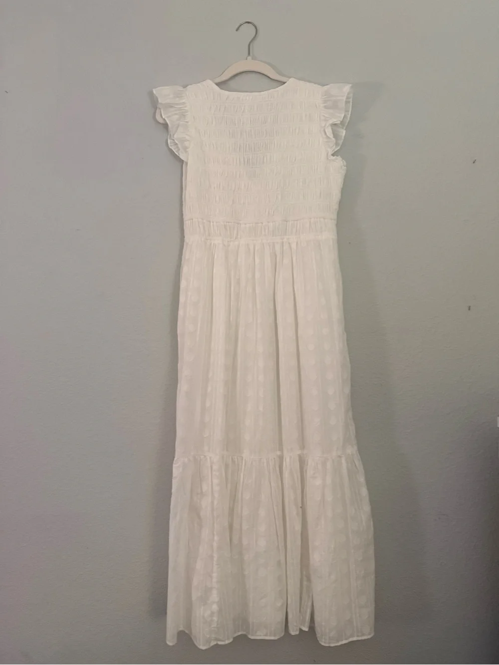 Anthropologie White Eyelet Maxi Dress - Picture 2 of 3